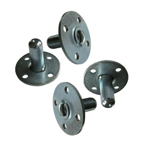 Open image in slideshow, Photo shows set of four Broad-Brimmed Top Hat Caster Sockets. Also known as piano sockets.
