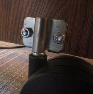 Side (Flat) Caster Socket For Desks and Other Furniture