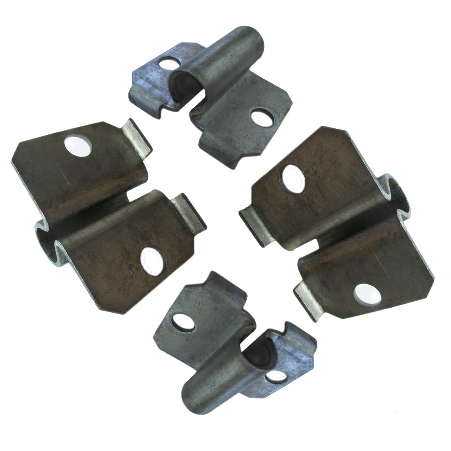 Photo shows a set of four Side Caster Sockets for desks and other furniture.